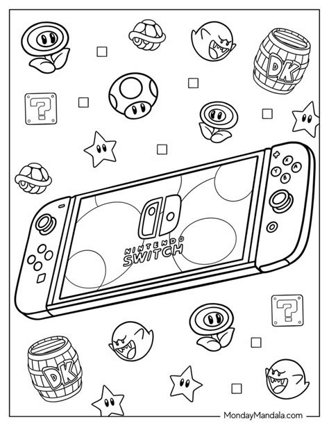 Nintendo Coloring Pages (Free Printable PDF)